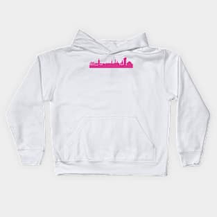 Stockholm skyline pink Kids Hoodie